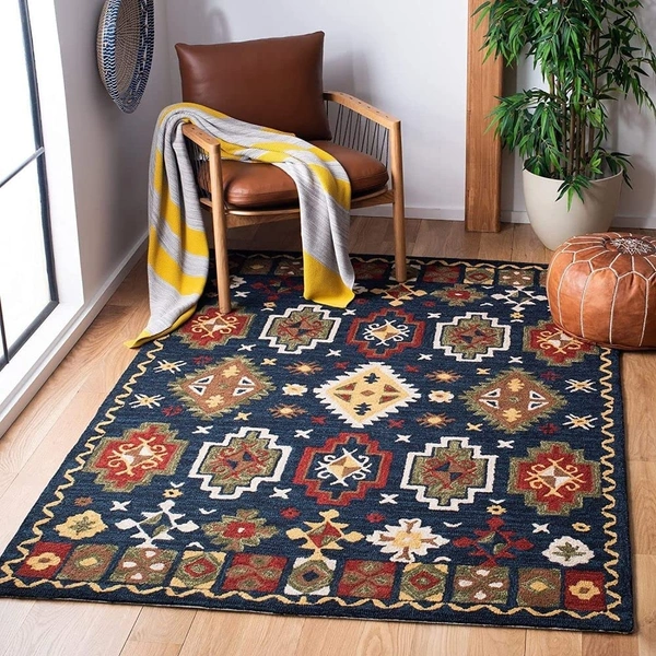Handmade Modern Design Woollen Carpets For Living Room - multi