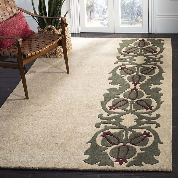 Handmade Modern Design Woollen Carpets For Living Room - beige