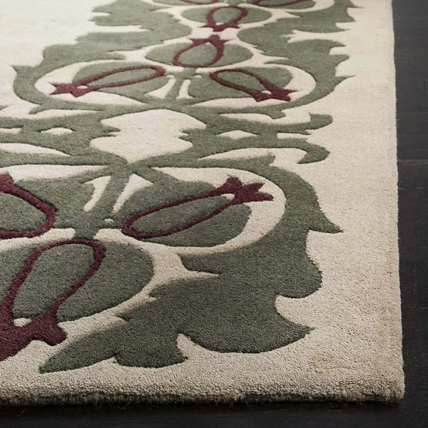 Handmade Modern Design Woollen Carpets For Living Room - beige