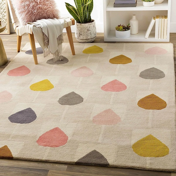Handmade Modern Design Woollen Carpets For Living Room - multi