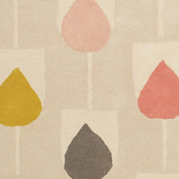 Handmade Modern Design Woollen Carpets For Living Room - multi