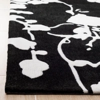 Handmade Modern Design Woollen Carpets For Living Room - Black