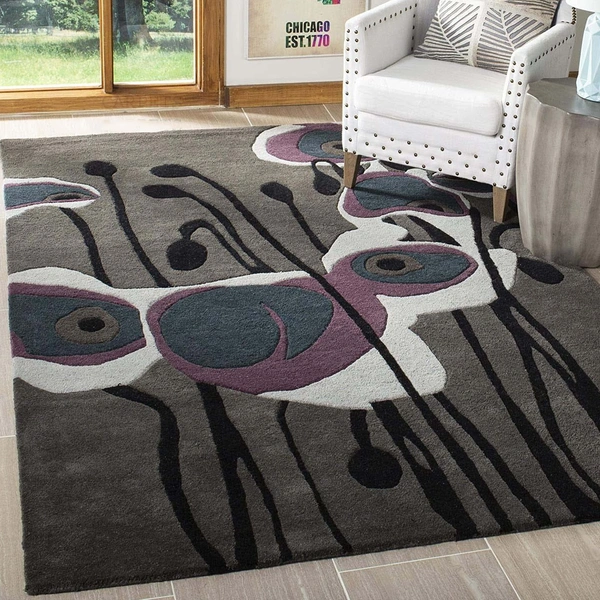 Handmade Modern Design Woollen Carpets For Living Room - Dove Gray