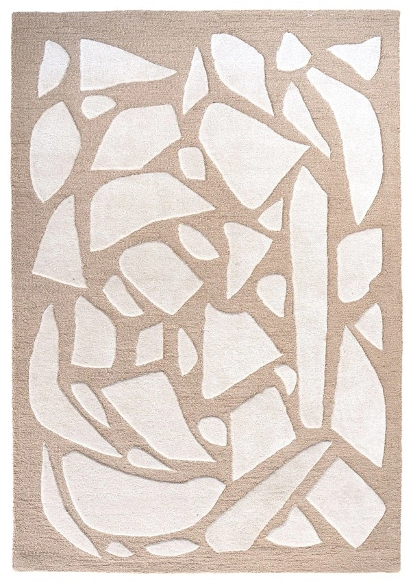 Handmade Modern Design Woollen Carpets For Living Room - beige