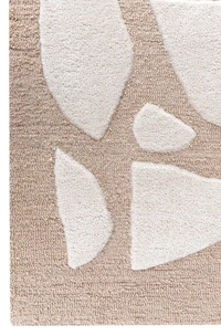 Handmade Modern Design Woollen Carpets For Living Room - beige