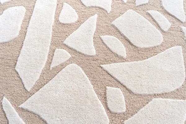 Handmade Modern Design Woollen Carpets For Living Room - beige