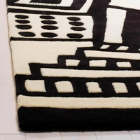 Handmade Modern Design Woollen Carpets For Living Room - Black
