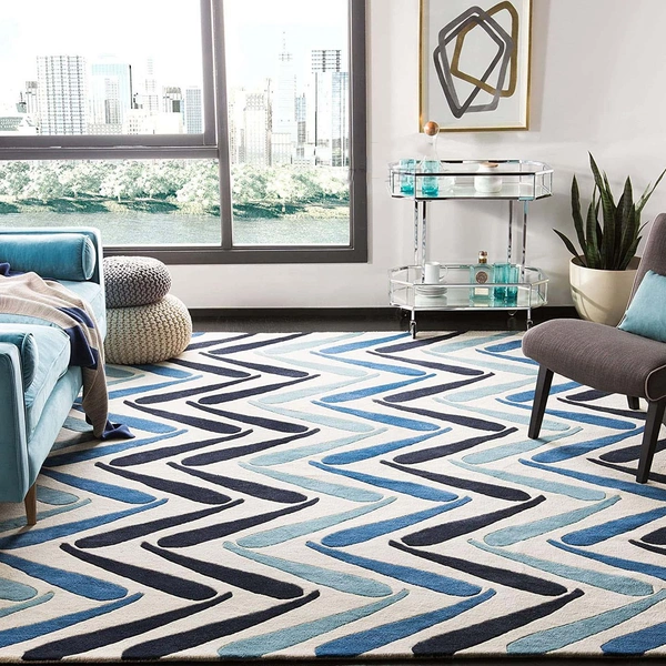 Handmade Modern Design Woollen Carpets For Living Room - multi