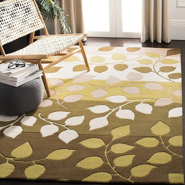 ALAM RUGS Handmade Modern Design Woollen Carpets For Living Room - multi