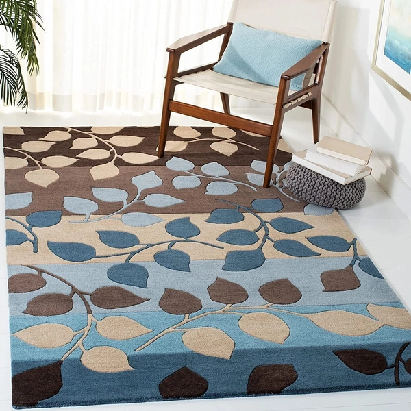 ALAM RUGS Handmade Modern Design Woollen Carpets For Living Room - multi