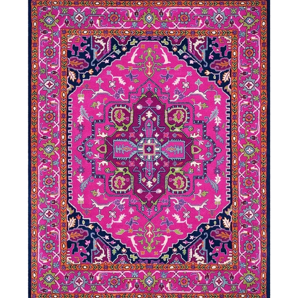 ALAM RUGS Handmade Traditional Design Woollen Carpets For Living Room - multi