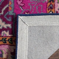 ALAM RUGS Handmade Traditional Design Woollen Carpets For Living Room - multi