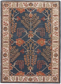 ALAM RUGS Handmade Traditional Design Woollen Carpets For Living Room - multi