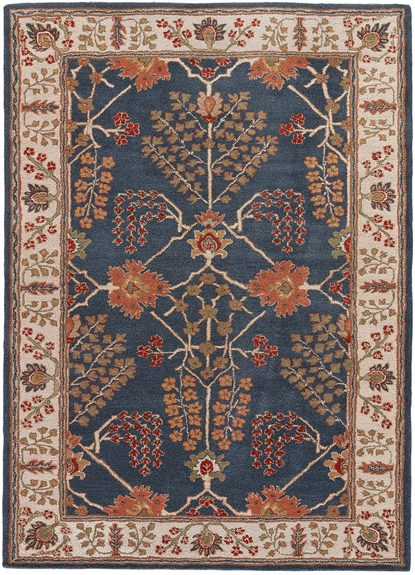 ALAM RUGS Handmade Traditional Design Woollen Carpets For Living Room - multi