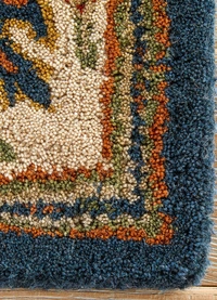 ALAM RUGS Handmade Traditional Design Woollen Carpets For Living Room - multi