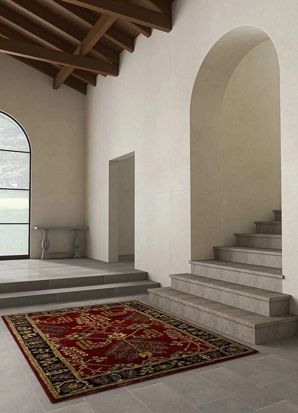ALAM RUGS Handmade Traditional Design Woollen Carpets For Living Room - multi