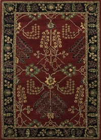 ALAM RUGS Handmade Traditional Design Woollen Carpets For Living Room - multi
