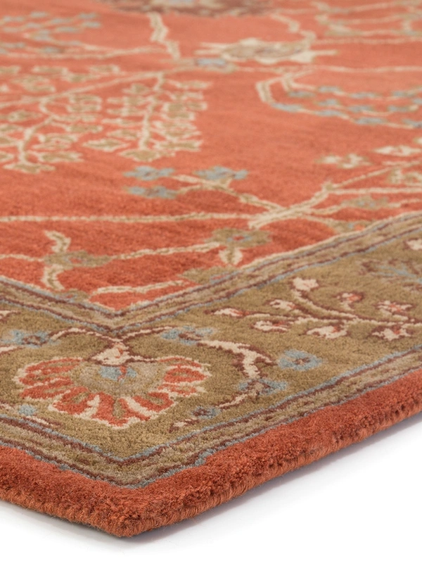 ALAM RUGS Handmade Traditional Design Woollen Carpets For Living Room - multi