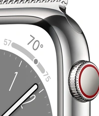 Apple Watch Series 8 GPS + Cellular 41mm Silver Stainless Steel Case with Silver Milanese Loop