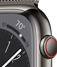 Apple Watch Series 8 GPS + Cellular 41mm Graphite Stainless Steel Case with Graphite Milanese Loop