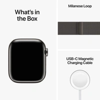 Apple Watch Series 8 GPS + Cellular 41mm Graphite Stainless Steel Case with Graphite Milanese Loop