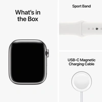 Apple Watch Series 8 GPS + Cellular 41mm Silver Aluminium Case with White Sport Band - Regular6%off