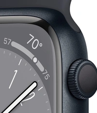 Apple Watch Series 8 GPS 45mm Midnight Aluminium Case with Midnight Sport Band - Regular