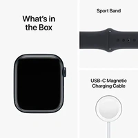 Apple Watch Series 8 GPS 45mm Midnight Aluminium Case with Midnight Sport Band - Regular