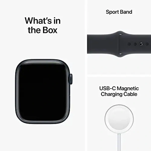 Apple Watch Series 8 GPS 45mm Midnight Aluminium Case with Midnight Sport Band - Regular