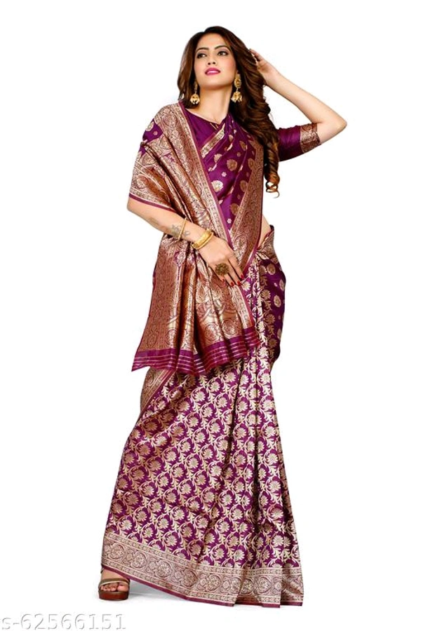 Banarasi Jacquard purple saree