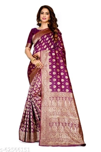 Banarasi Jacquard purple saree