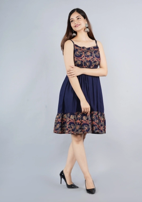 Women Ethnic Dress Blue Dresses Kurta - S