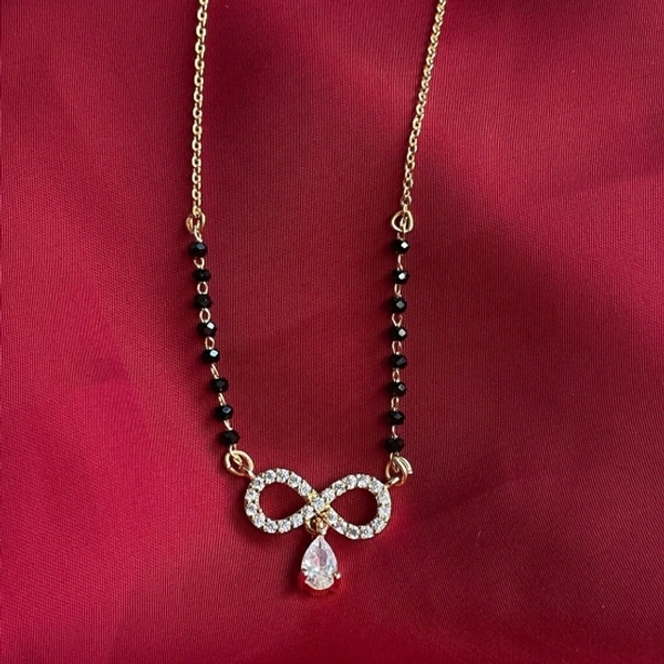 Wynona Jewellery American Diamond Short Mangalsutra Brass Mangalsutra
