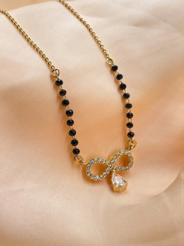 Wynona Jewellery American Diamond Short Mangalsutra Brass Mangalsutra