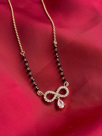Wynona Jewellery American Diamond Short Mangalsutra Brass Mangalsutra
