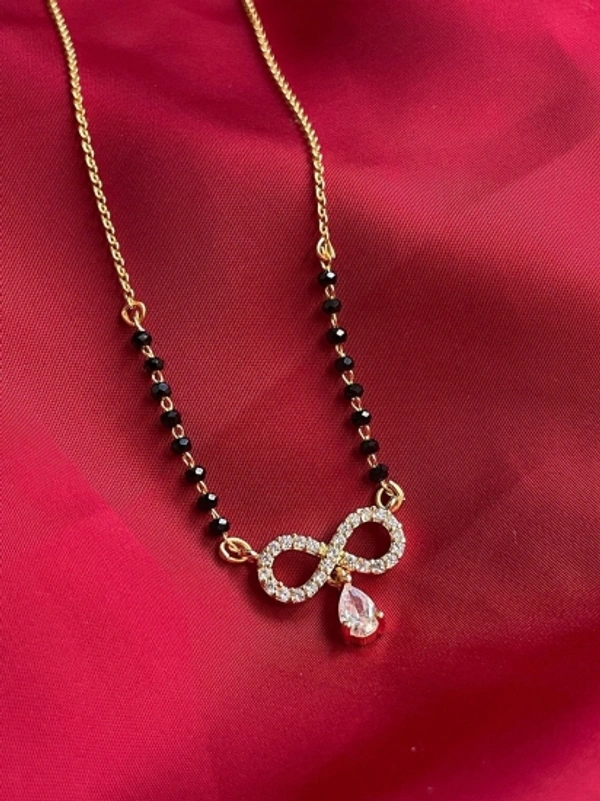 Wynona Jewellery American Diamond Short Mangalsutra Brass Mangalsutra