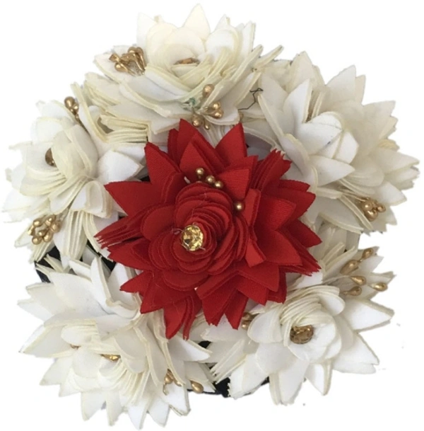 Bridal Artificial full Gajra For Women Juda Hair Bun Pack of 1 Bun(multicolor) 