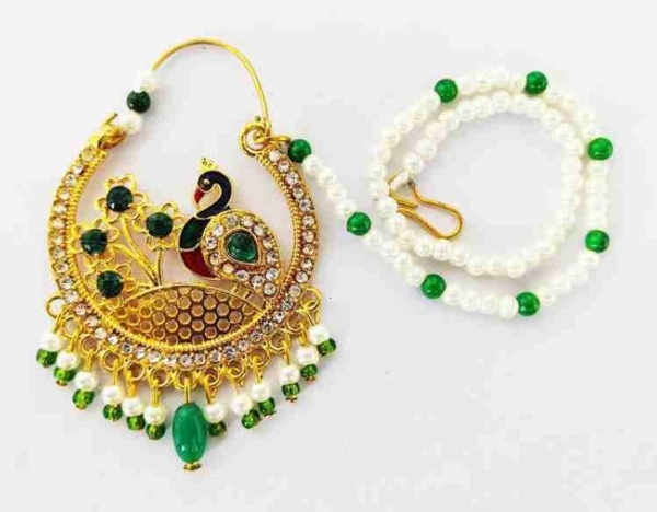 Nawab Collection Ruby Gold-plated Plated Brass Nathiya