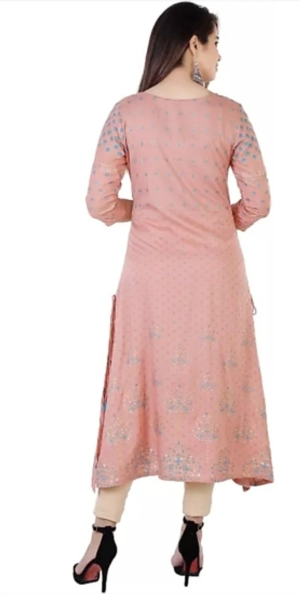 Women Embroidered Kurta (Pink) - L