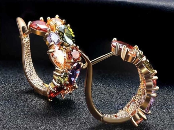 Stylish Earings Latest Design Party Wear Ear Rings Jewellery Alloy Hoop Earring