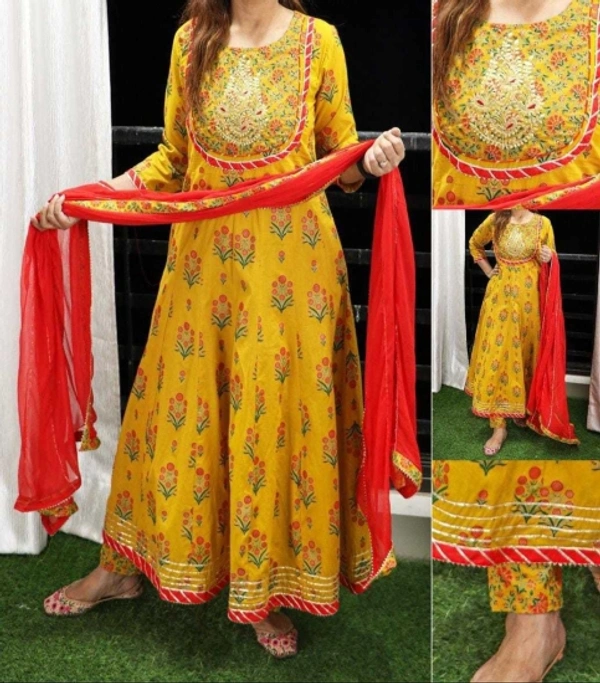 Women Kurta and Pant Set   - L