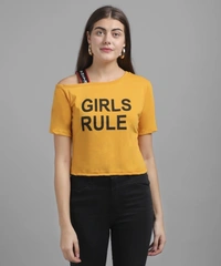Printed Women Maroon T-Shirt - White, S