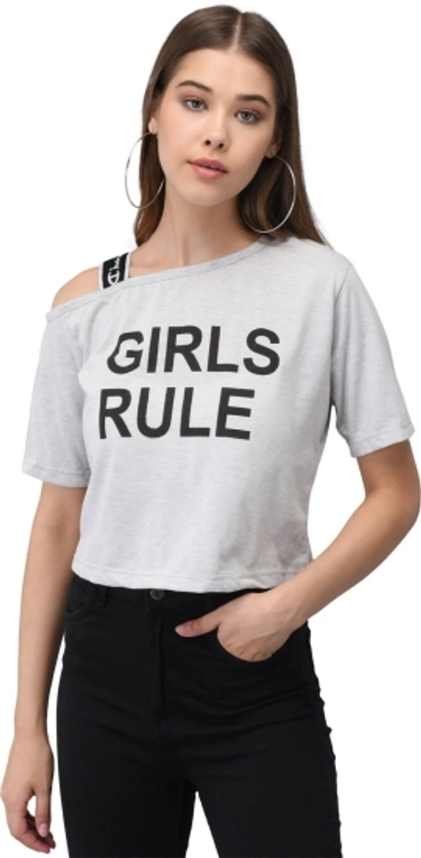 Printed Women Maroon T-Shirt - Yellow, M
