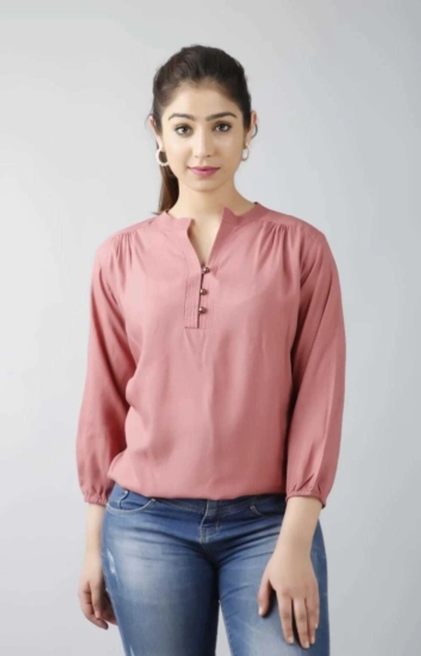 Casual Women Pink Top - Maroon, M