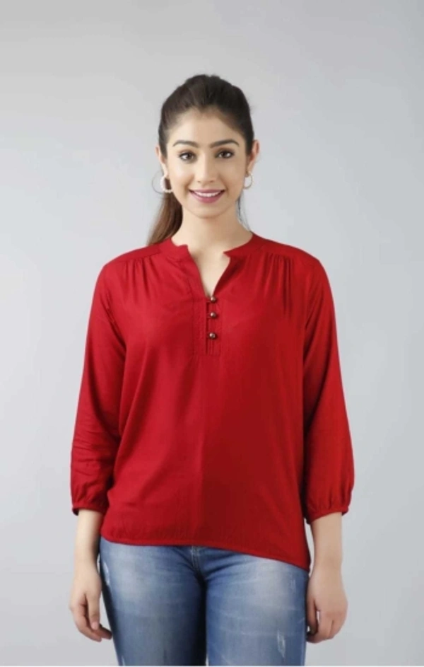 Casual Women Pink Top - Maroon, M