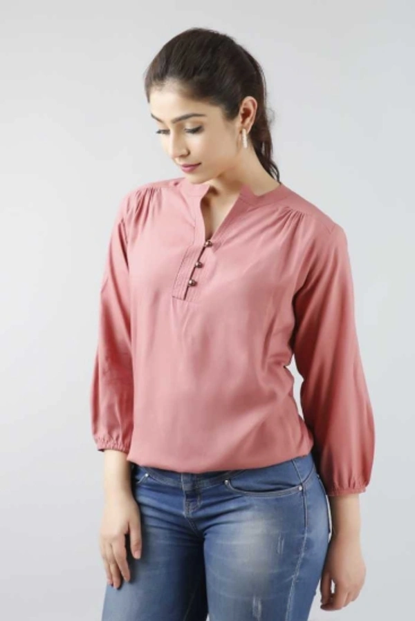 Casual Women Pink Top - Pink, L