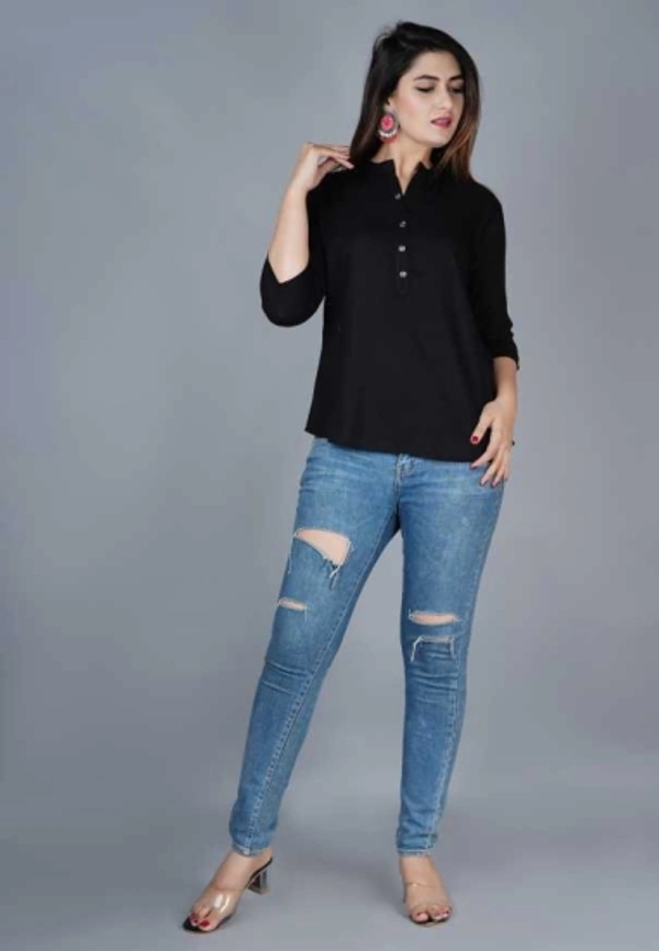 Casual Solid Women Green Top - Green, S
