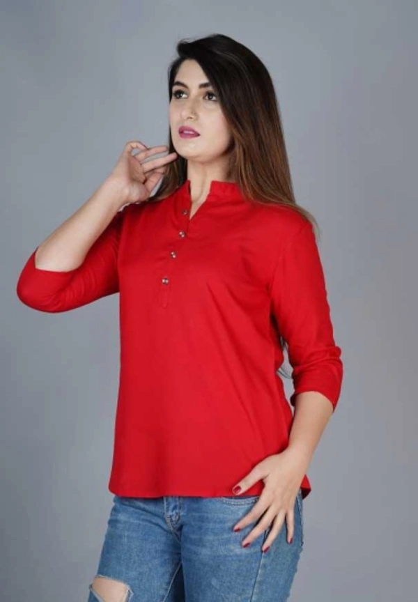 Casual Solid Women Green Top - Green, S