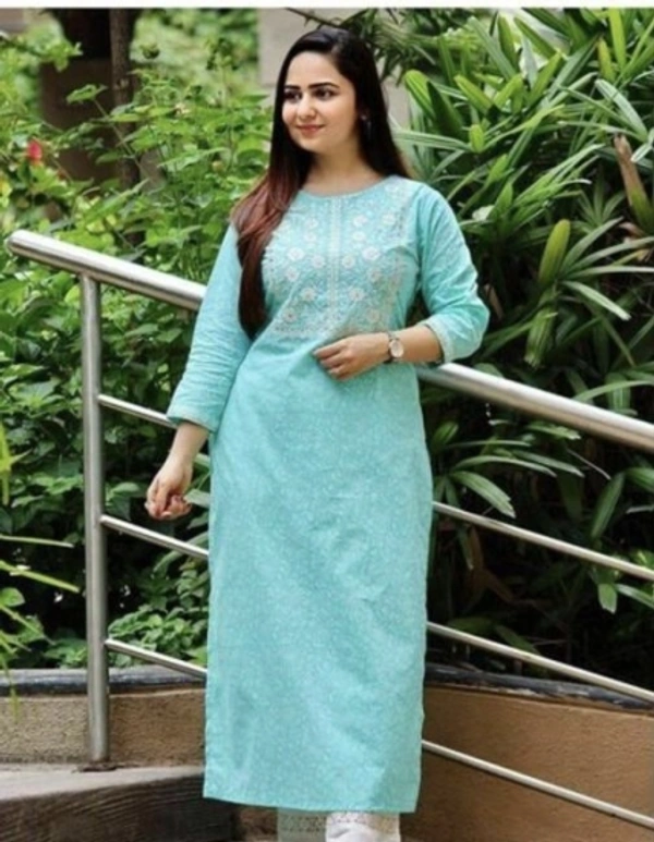 Women Floral Print Kurta   - Pink, XL