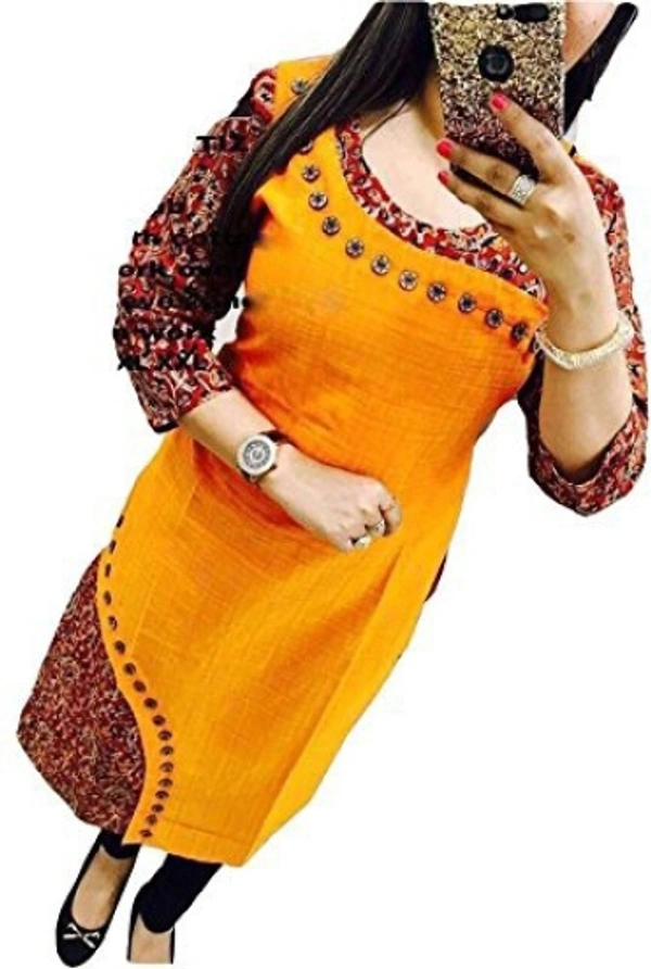 Women Floral Print Kurta - Black, M